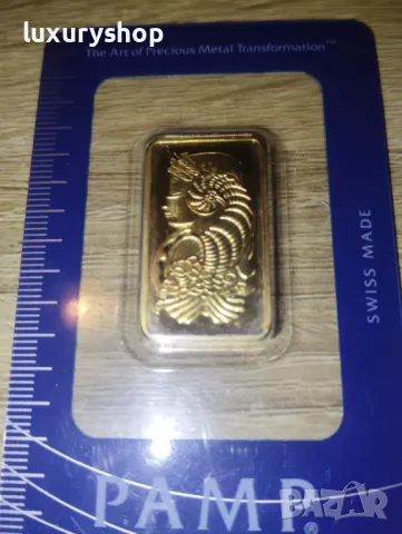 БЕЗПЛАТНА ДОСТАВКА! 15.5 грама, половин унция, златно кюлче PAMP Фортуна, снимка 7 - Други - 47609519