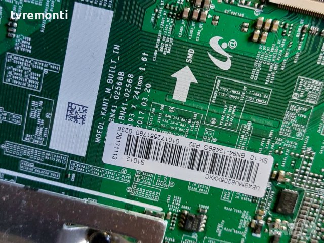 Main Board For Samsung Ue49Mu6205K Tv Bn94-12486G Bn41-02568B., снимка 2 - Части и Платки - 37379013