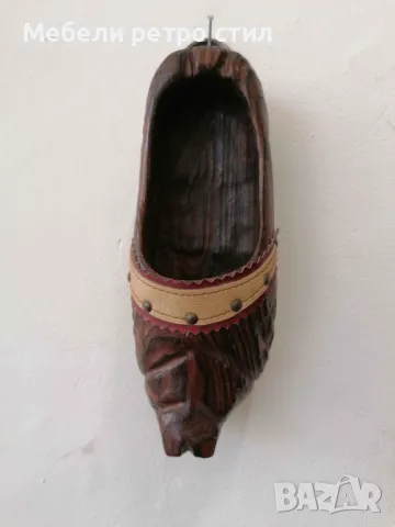 Ръчно резбована дървена обувка е красиво допълнение към всяка колекция. , снимка 3 - Декорация за дома - 47875855
