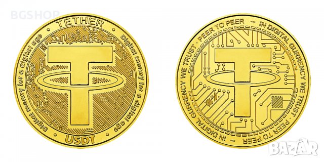 Tether coin ( USDT ) - Gold, снимка 1 - Нумизматика и бонистика - 38573603