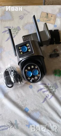 Двойна Камера, ULTRA HD, 8х Зуум, Цветна нощна визия, Монтаж на таван и стена., снимка 6 - IP камери - 50373909