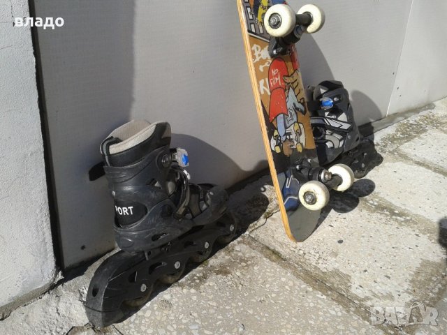 Децки скейтборд и чифт ролери, снимка 6 - Ролери, кънки - 42963249