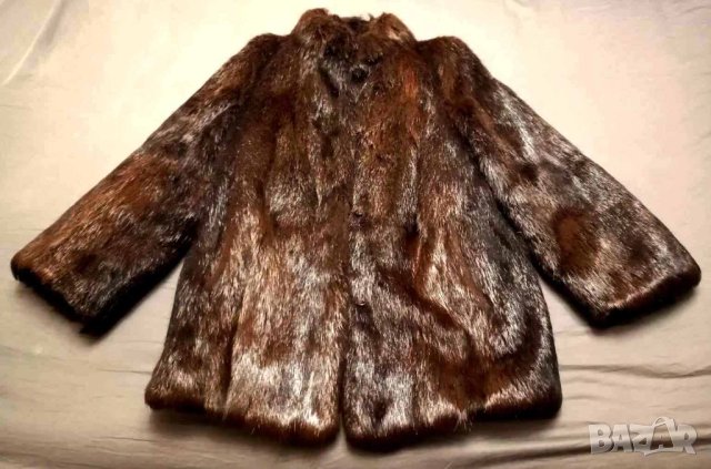 Палто нутрия с естествен косъм, снимка 4 - Палта, манта - 43870984