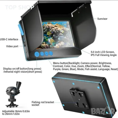 Риболовна камера с дисплей Sino Sear, снимка 4 - Камери - 48735171