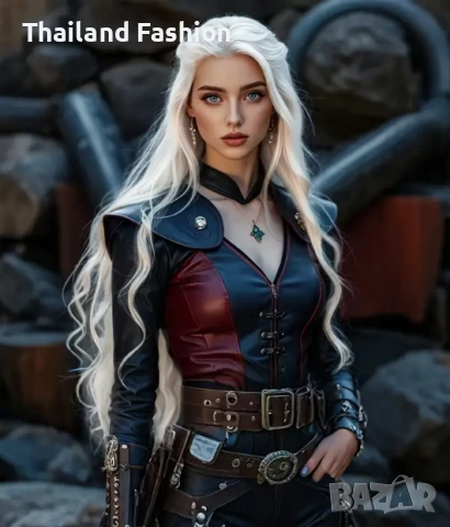 Красива бяла перука+подарък!, снимка 2 - Аксесоари за коса - 51367367