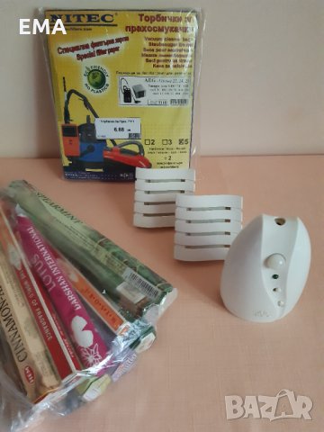 Торбички прахосмукачка/Елект.поставки арома/Airwick Дифузер/Закачалки/Бърсалка под