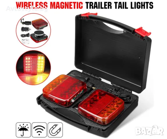 Безжични диодни стопове с магнит за ремарке, каравана ,платформа , снимка 1