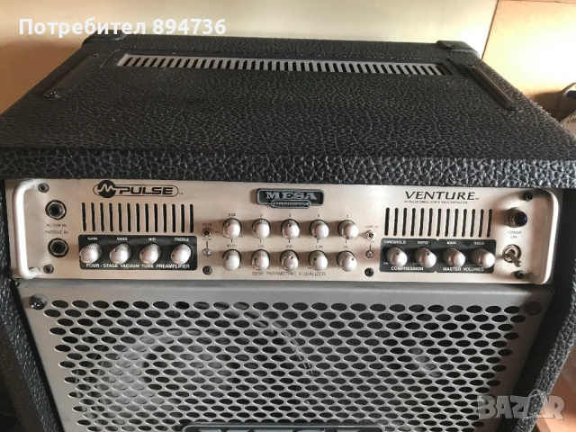  Усилвател за бас китара  Mesa Boogie Venture +кабинет Mesa Boogie PowerHouse  1x15", снимка 2 - Китари - 53268635
