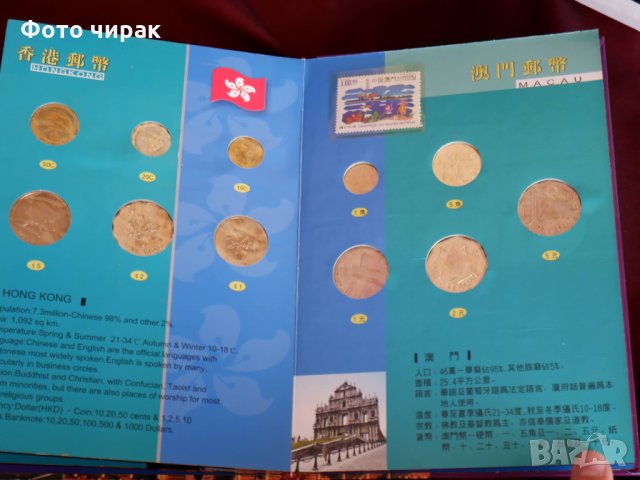Колекционерски нумизматичен албум - Китай, Макао, Хонг Конг, снимка 4 - Нумизматика и бонистика - 32853572