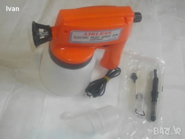 НОВ ЕЛЕКТРИЧЕСКИ БОЯДЖИЙСКИ ПИСТОЛЕТ СТАРО КАЧЕСТВО С РЕЗЕРВНИ ЧАСТИ AIRLESS Made in Taiwan, снимка 14 - Други инструменти - 49680443