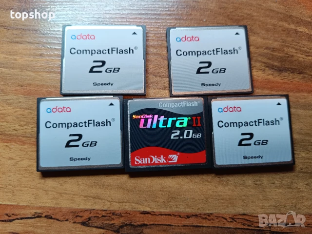 Карти памет CF Card 2GB Compact Flash Card, КОЛИЧЕСТВО, над 600 броя, отстъпки