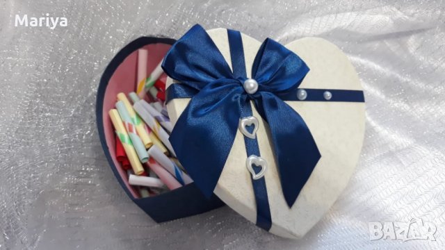 Кутийка с късметчета за Свети Валентин, снимка 2 - Сватбени аксесоари - 27892100
