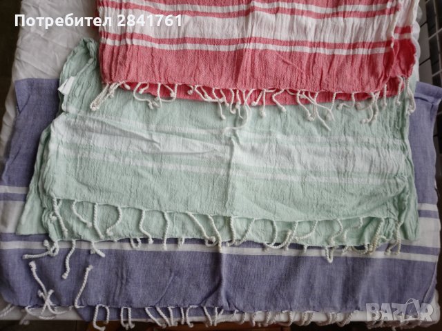 Фин памучен шал с ресни, снимка 2 - Други - 39462634