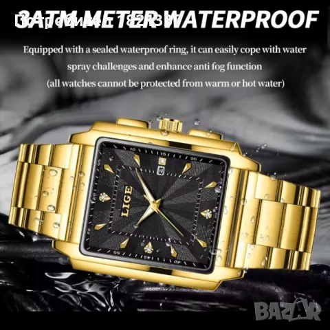 Стилен мъжки часовник LIGE, снимка 2 - Мъжки - 51379858