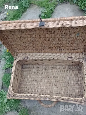 Антики  Плетен куфар от миналия век/уникат/, снимка 10 - Антикварни и старинни предмети - 49993951