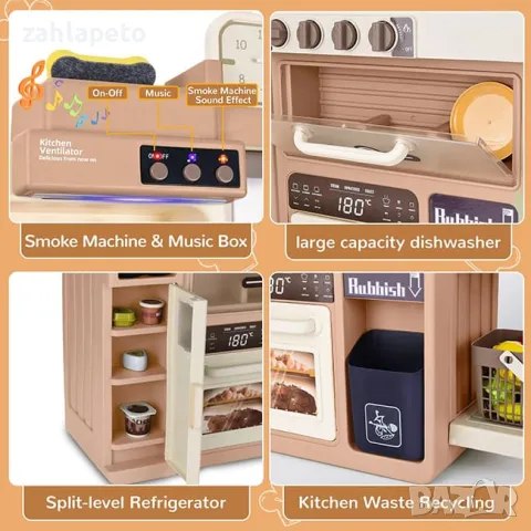 Висока мултифункционална кухня с пара 88ел., снимка 8 - Играчки за стая - 48246420