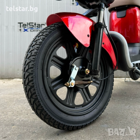 Eлектрически скутер TELSTAR EMAL 1200W с двойна седалка и възможност за педали Нов модел 2025, снимка 3 - Мотоциклети и мототехника - 52426374