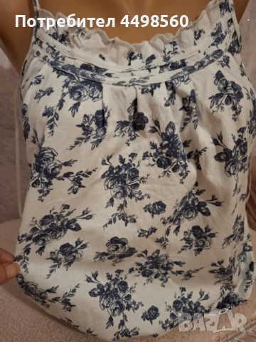 Памучен Дамски Топ/Потник, снимка 4 - Потници - 51509626