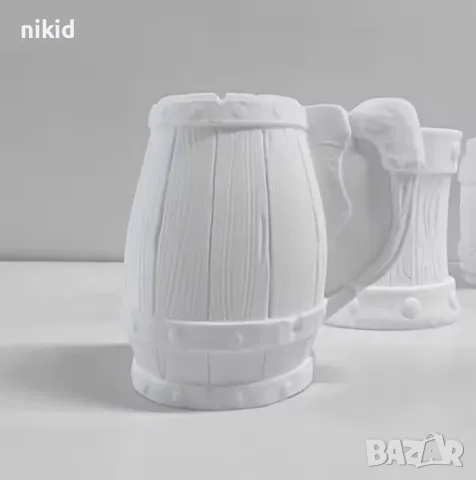 3d голяма чаша халба буре силиконов молд форма фондан гипс смола, снимка 4 - Форми - 48986825