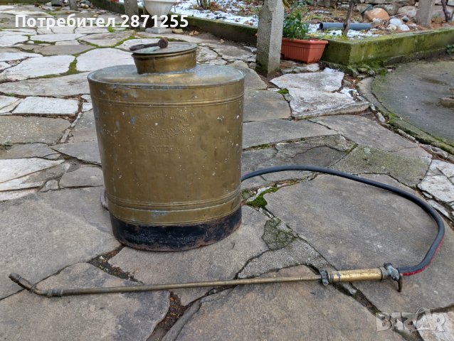 Медна пръскачка , снимка 4 - Антикварни и старинни предмети - 43153307