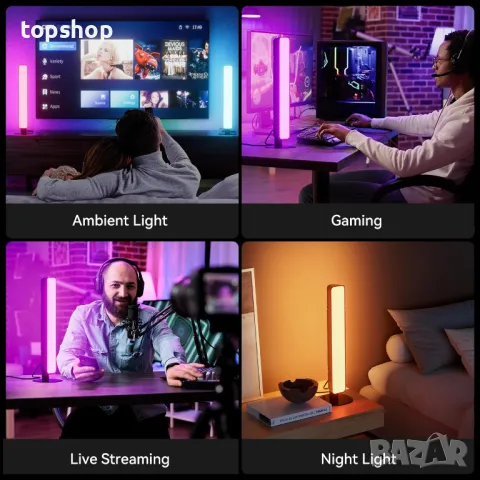 MICTUL RGB светлинна лента, с 15 режима за синхронизиране на сцени и музика, USB захранване, снимка 7 - Друга електроника - 50355243