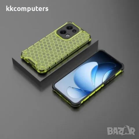 Oppo Reno13 5G Силиконов Калъф Honeycomb TPU и Протектор, снимка 9 - Калъфи, кейсове - 49890966