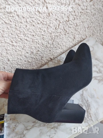елегантни велурени боти H&M -40номер, снимка 5 - Дамски боти - 50564794