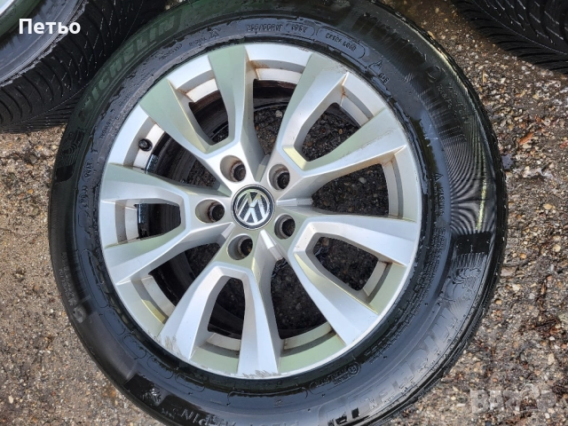 Оригинални джанти 5x120 17ки за VW Amarok,T5,T6,Multivan с гуми Michelin Alpin 235 55, снимка 4 - Гуми и джанти - 52116293
