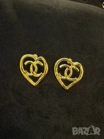 обеци от висококачествена стомана chanel valentino garavani versace ysl saint laurent , снимка 3 - Обеци - 51395628