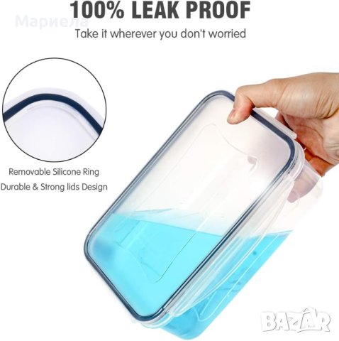 Херметически кутии за храна / Комплект Кутии за храна / Кутии за фризер / Кутии за Обяд, снимка 5 - Кутии за храна - 43777099