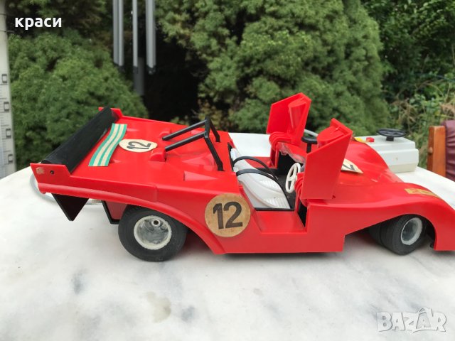 Стара количка Ferrari 312 Pb Race Car #12 Дистанционно управление GDR 35cm , снимка 6 - Колекции - 42951171