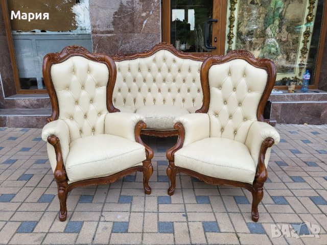 Италианска барокова холна гарнитура 032, снимка 10 - Дивани и мека мебел - 43813968