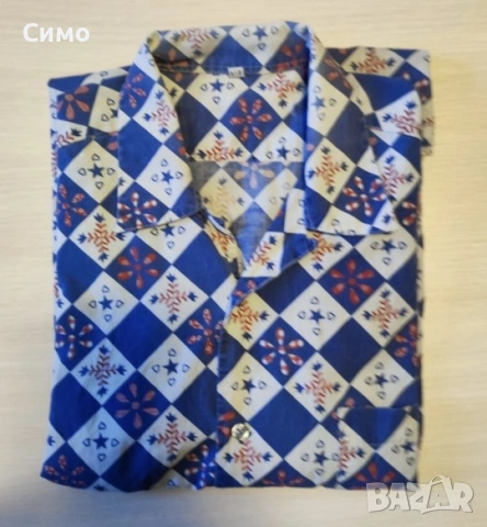 Мъжка Риза Къс Ръкав