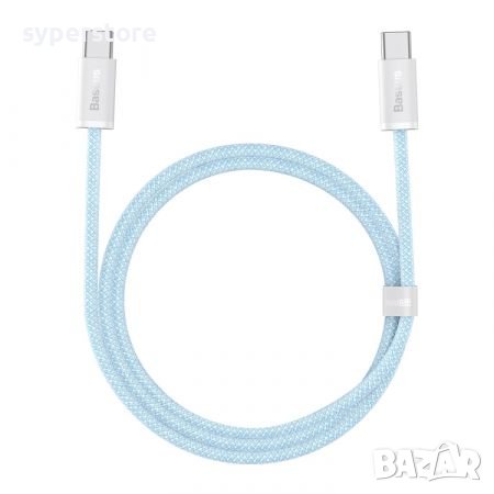 Кабел USB Type C - Type C M/M 1m 100W Baseus CALD000203 Синя оплетка Cable USB Type-C to Type-C