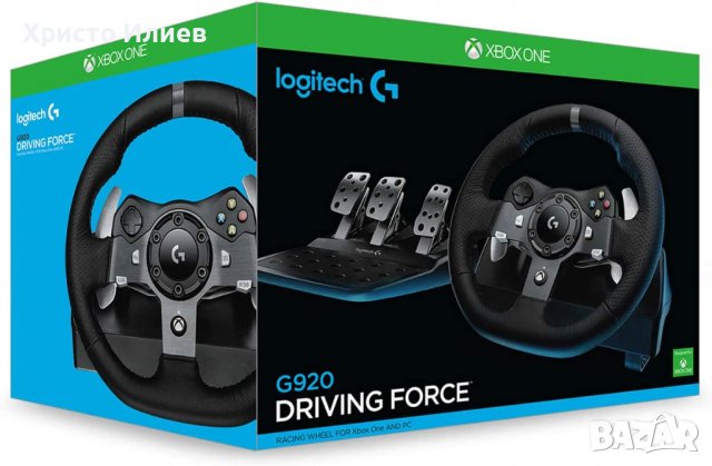 Logitech G920 Кожен Волан с Педали за Xbox One Series S/X PC MAC, снимка 7 - Аксесоари - 39290819