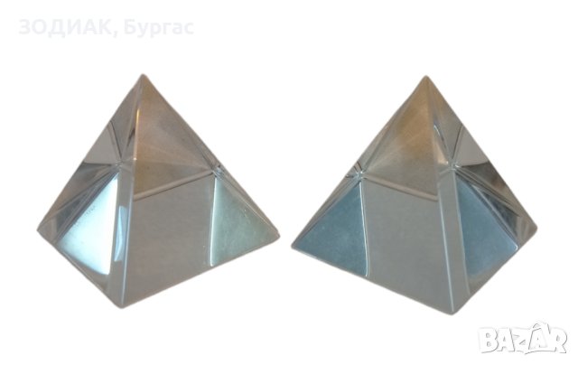 ЛИКВИДАЦИЯ - 2 броя Стъклени Пирамиди  5 х 5 см, снимка 4 - Декорация за дома - 27082897