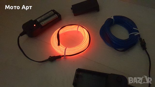 Светлинни Ленти на батерии - Подсветка за Кола, Мотор, Неон Надписи и Други, снимка 7 - Лед осветление - 40750390