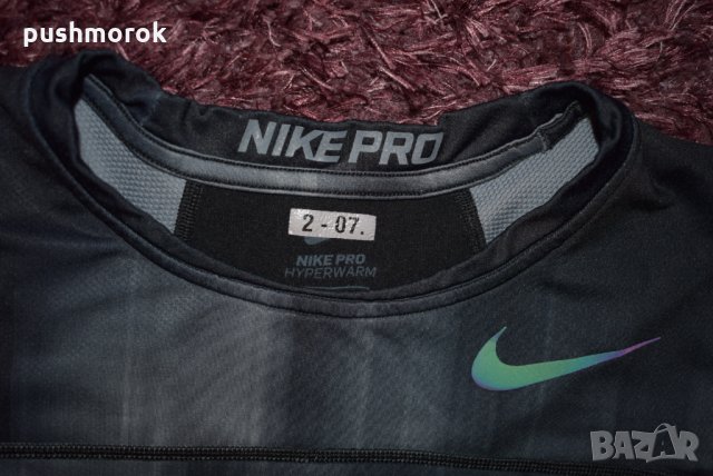 Nike PRO Hyperwarm Long Sleeve Men's Shirt, снимка 2 - Спортни дрехи, екипи - 28346606