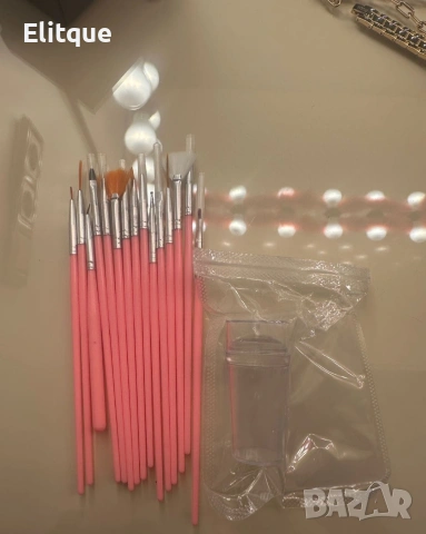 Комплект от 15 броя четки за маникюр и педикюр ZJY53, снимка 2 - Продукти за маникюр - 53396771