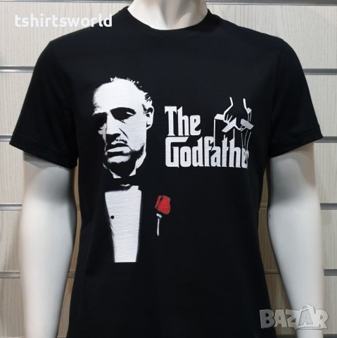 Нова мъжка тениска с дигитален печат Кръстникът, снимка 5 - Тениски - 34439104