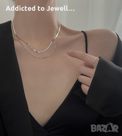 - 50% Многослойно сребърно колие, снимка 2 - Колиета, медальони, синджири - 35551780