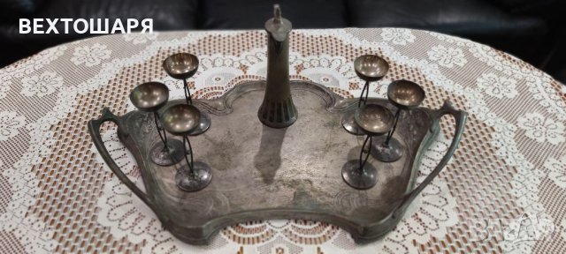Старинен Посребрен Немски Сервиз WMF, снимка 2 - Антикварни и старинни предмети - 38470697
