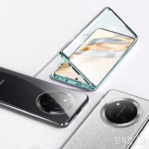 Honor Magic 7 Lite / 7 Pro / Двоен 360° магнитен кейс калъф с камера протектор, снимка 2 - Калъфи, кейсове - 48550875