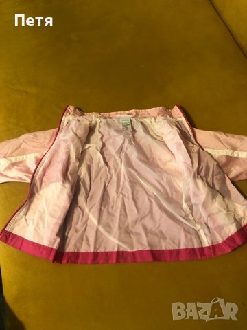 Reebok Розово тънко яке за момиче, снимка 5 - Детски якета и елеци - 37620180