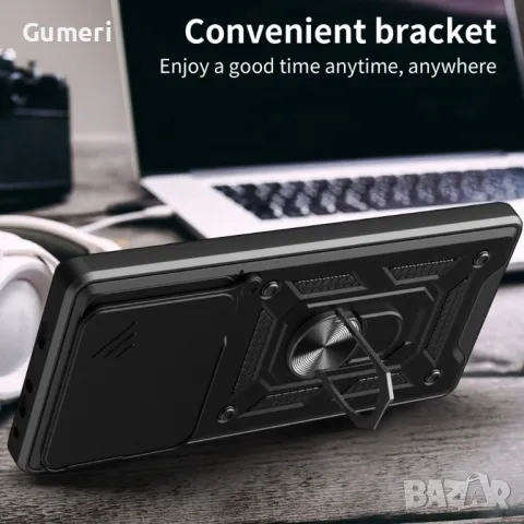 Xiaomi 14T  Противоударен Хибриден Гръб с Ринг - Черен, снимка 5 - Калъфи, кейсове - 47703274