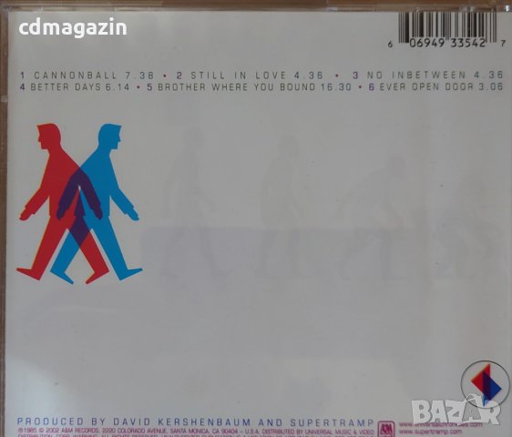 Компакт дискове CD Supertramp – Brother Where You Bound, снимка 2 - CD дискове - 35176915