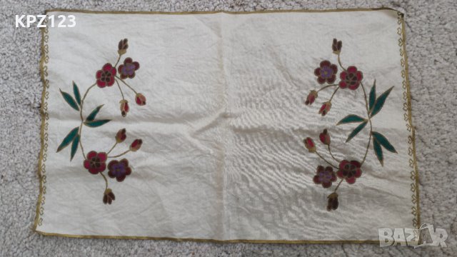 20-те години ФОЛКЛОРНА РЪЧНО РИСУВАНА ЛЕНЕНА КЪРПА