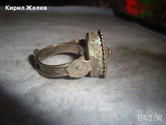 17 ВЕК САЧАНЕН ЧОРБАДЖИЙСКИ ВЪЗРОЖДЕНСКИ ПРЪСТЕН СРЕБРО/САЧАН КУЮМДЖИЙСКА РЯДКА ИЗРАБОТКА 27252, снимка 8 - Антикварни и старинни предмети - 36772061