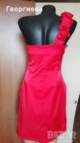 Червена официална рокля ПРОМОЦИЯ🌹👗 S,M 🌹👗арт.217 , снимка 4 - Рокли - 26728385