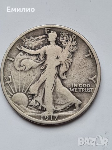 Scarce. USA 🇺🇸 HALF DOLLAR 1917-S REVERSE 